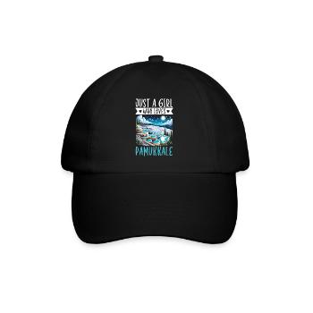 Pamukkale Türkei Reisen Urlaub Ich liebe die Türkei - Baseballkappe - Schwarz/Schwarz - Vorne