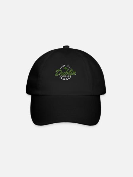 Irland Dublin UK Irish Souvenir Geschenk - Baseballkappe - Schwarz/Schwarz