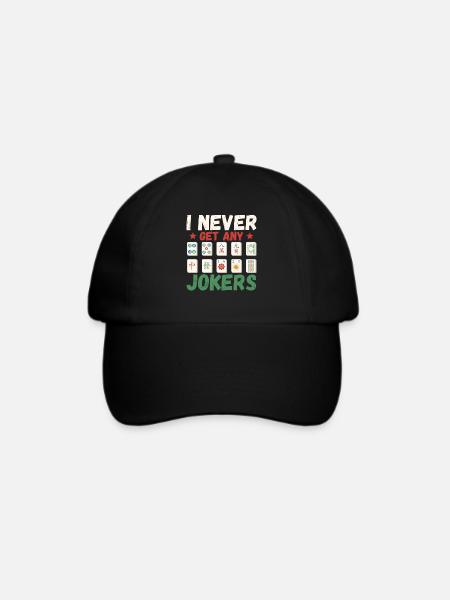 Geschenk für Mahjong Fans - Baseballkappe - Schwarz/Schwarz