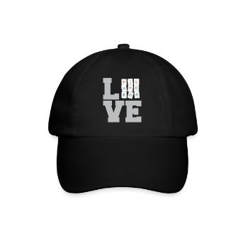 Geschenk für Mahjong Fans - Baseballkappe - Schwarz/Schwarz - Vorne