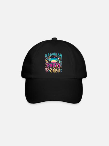 Hawaiian Party Crew - Baseballkappe - Schwarz/Schwarz