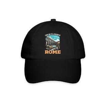 Römische Aquädukte Römische Ingenieurskunst Antikes Rom - Baseballkappe - Schwarz/Schwarz - Vorne