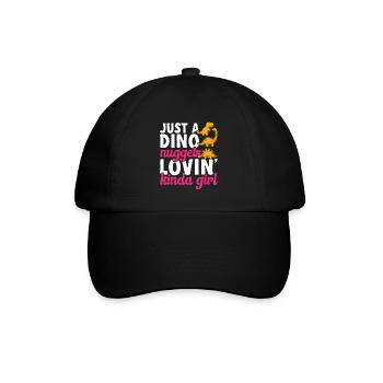 Dino Nuggets Dinosaurier Chicken Nuggets - Baseballkappe - Schwarz/Schwarz - Vorne