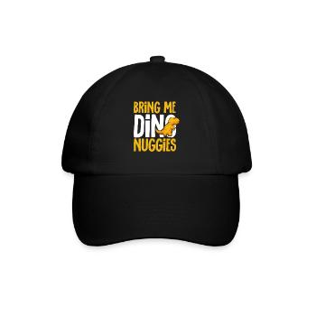 Dino Nuggets Dinosaurier Chicken Nuggets - Baseballkappe - Schwarz/Schwarz - Vorne