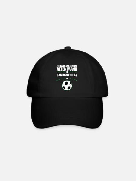Alter Mann - Hannover Fan | Retro Vintage Design - Baseballkappe - Schwarz/Schwarz