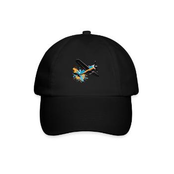 Modellflugzeug Pilot Flugzeug Hobby Design - Baseballkappe - Schwarz/Schwarz - Vorne