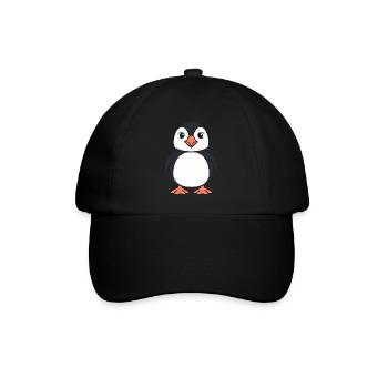 Papageitaucher - Baseballkappe - Schwarz/Schwarz - Vorne