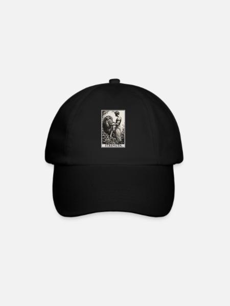 Tarotkarten Tarotkarte Strength Kraft - Baseballkappe - Schwarz/Schwarz