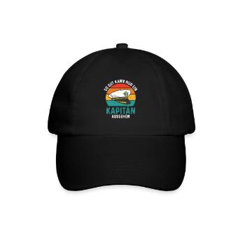 So Gut Kann Nur Ein Kapitän Aussehen - Baseballkappe - Schwarz/Schwarz - Vorne
