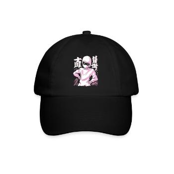 Sieh die Herrschaft des pinken Ninja - Baseballkappe - Schwarz/Schwarz - Vorne