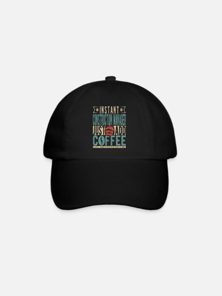 Instant Construction Manager Fügen Sie einfach Kaffee hinzu - Baseballkappe - Schwarz/Schwarz