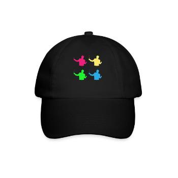 Farbige Dirigenten - Musikalisches Geschenk - Baseballkappe - Schwarz/Schwarz - Vorne