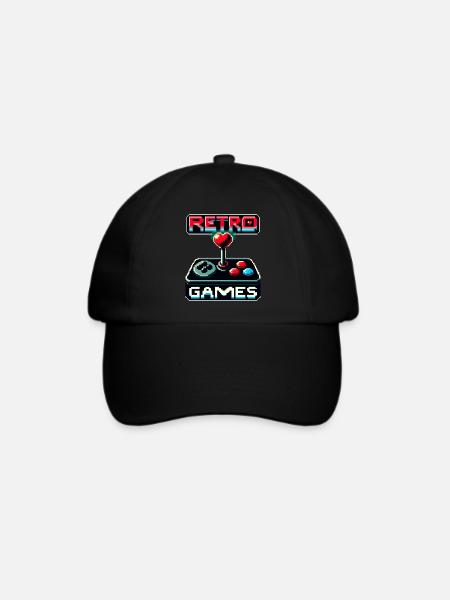 Retro-Spiele Leidenschaft - Baseballkappe - Schwarz/Schwarz