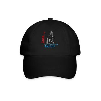 Wittgensteins Hasen-Enten-Illusion - Baseballkappe - Schwarz/Schwarz - Vorne