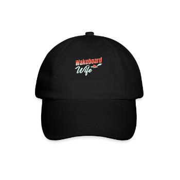 Wakeboard Ehefrau Mädchen Bootfahren Wellen - Baseballkappe - Schwarz/Schwarz - Vorne