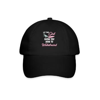 Lassen Sie Sich Von Diesem Mädchen Zeigen, Wie - Baseballkappe - Schwarz/Schwarz - Vorne