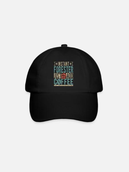 Instant Forester einfach Kaffee hinzufügen - Baseballkappe - Schwarz/Schwarz