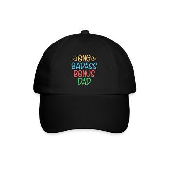 One Badass Bonus Dad Stepfather Adoption - Baseballkappe - Schwarz/Schwarz - Vorne
