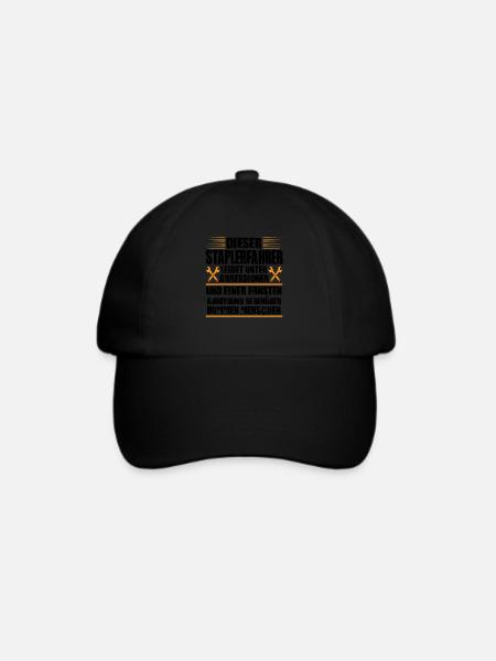 Staplerfahrer Beruf Gabelstapler Geschenk - Baseballkappe - Schwarz/Schwarz