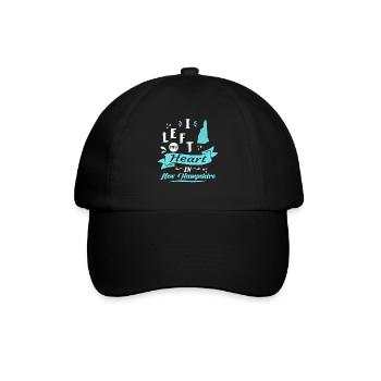 New Hampshire Souvenir Liebe - Baseballkappe - Schwarz/Schwarz - Vorne