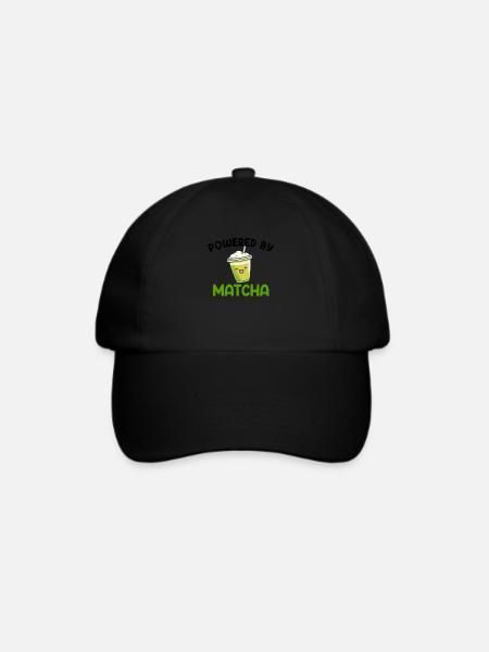 powered by matcha, matcha - Baseballkappe - Schwarz/Schwarz