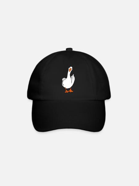 Grumpy Goose Middle Finger Geese - Baseballkappe - Schwarz/Schwarz