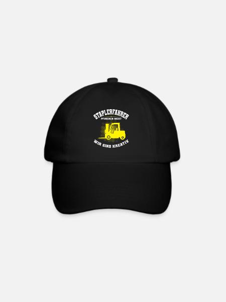 Staplerfahrer Beruf Stapler Geschenk - Baseballkappe - Schwarz/Schwarz