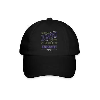 montag lustiger spruch cool arbeitskollege - Baseballkappe - Schwarz/Schwarz - Vorne