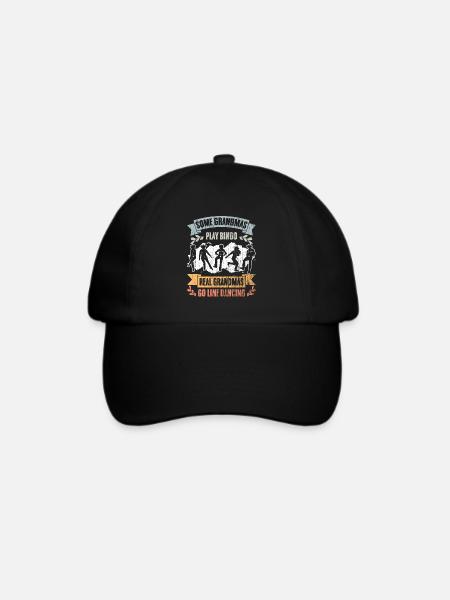 Some Grandmas Play Bingo Real Grandmas Go Line - Baseballkappe - Schwarz/Schwarz