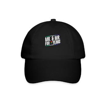 Gay Pride Hochzeit Homo-Ehe - Baseballkappe - Schwarz/Schwarz - Vorne