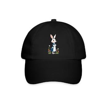 Krankenschwester Hase Süßes Osterhäschen Motiv - Baseballkappe - Schwarz/Schwarz - Vorne