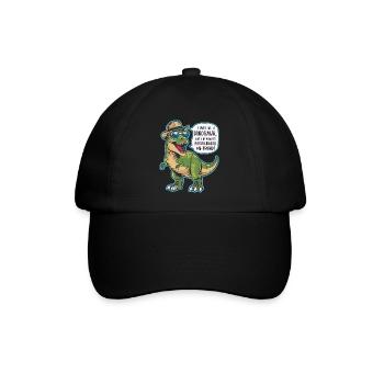 ICH BIN VIELLEICHT EIN DINOSAURIER. MODISCH IM TREND! - Baseballkappe - Schwarz/Schwarz - Vorne