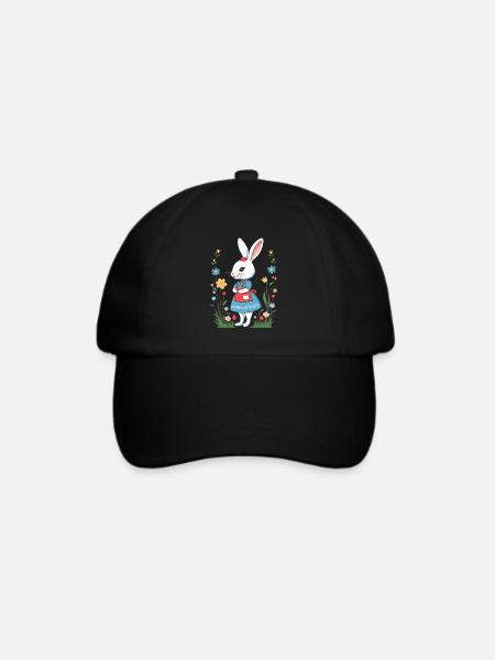 Krankenschwester Hase Süßes Osterhäschen Arzt - Baseballkappe - Schwarz/Schwarz