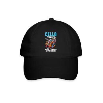 Cellolehrer Musikalischer Cellist Cellist - Baseballkappe - Schwarz/Schwarz - Vorne