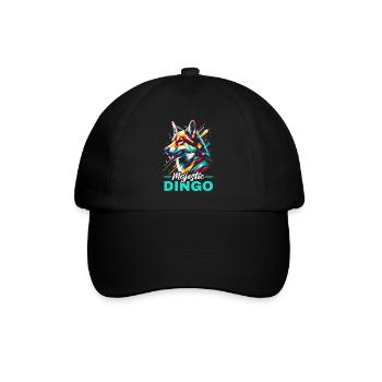 Dingo-Hund Westaustralien Australischer Dingo-Liebhaber - Baseballkappe - Schwarz/Schwarz - Vorne