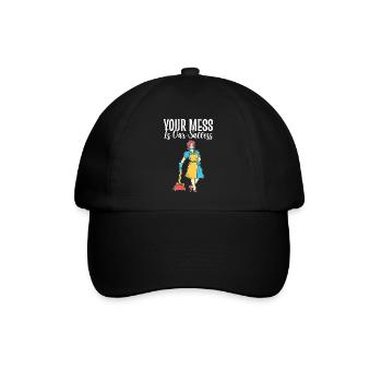 Lustiges Housekeeping Haushälterin - Baseballkappe - Schwarz/Schwarz - Vorne
