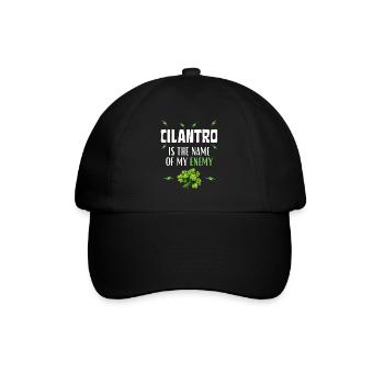 CILANTRO ist der Name meines Feindes - Baseballkappe - Schwarz/Schwarz - Vorne