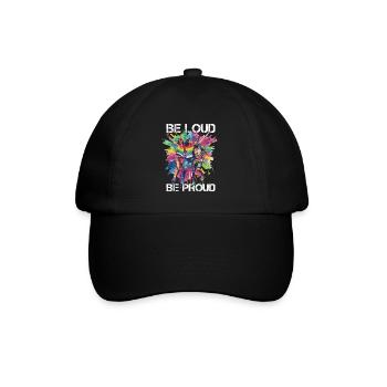 Rainbow Connection Embrace, Happy Pride - Baseballkappe - Schwarz/Schwarz - Vorne