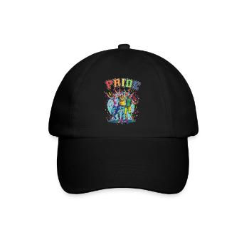 Rainbow Connection Embrace, Happy Pride - Baseballkappe - Schwarz/Schwarz - Vorne