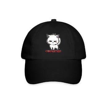 Cuddle Me! – Grumpy Kitty - Baseballkappe - Schwarz/Schwarz - Vorne