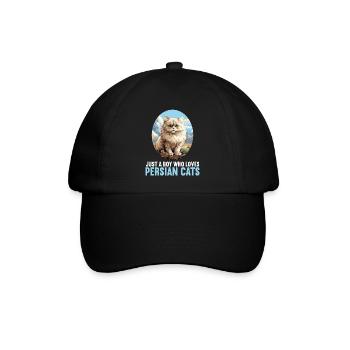 Persian Cat Perserkatze - Baseballkappe - Schwarz/Schwarz - Vorne