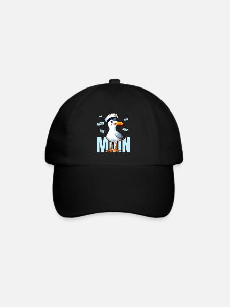 Hamburg Moin Möwe Matrose See Lustig Norden Hafen - Baseballkappe - Schwarz/Schwarz