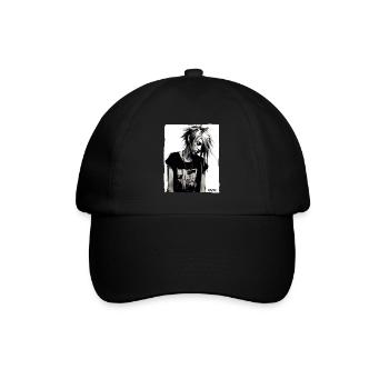 Punk Mädchen - Baseballkappe - Schwarz/Schwarz - Vorne