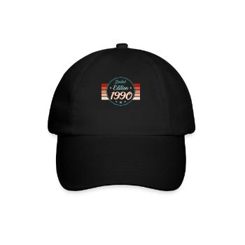 1990er Special Retro – Geschenk Highlight - Baseballkappe - Schwarz/Schwarz - Vorne