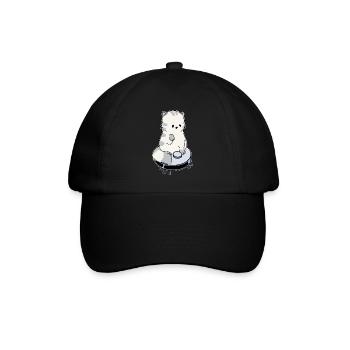 Katze Staubsauger Saugroboter - Baseballkappe - Schwarz/Schwarz - Vorne