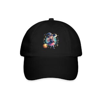 Süße Hexe Zauberstab Hexenbesen - Baseballkappe - Schwarz/Schwarz - Vorne