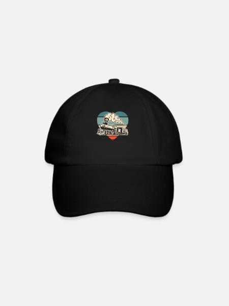 Lustiges Zug Liebhaber Züge Lokomotive Geschenk - Baseballkappe - Schwarz/Schwarz