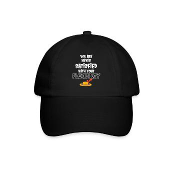 Du Bist Nie Zufrieden Mit Deinem - Baseballkappe - Schwarz/Schwarz - Vorne