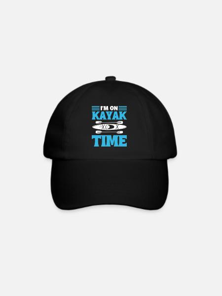 Lustiges Kajakfahren Kajakfahrer - Baseballkappe - Schwarz/Schwarz