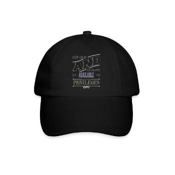 anonymous expect us gift idea - Baseballkappe - Schwarz/Schwarz - Vorne